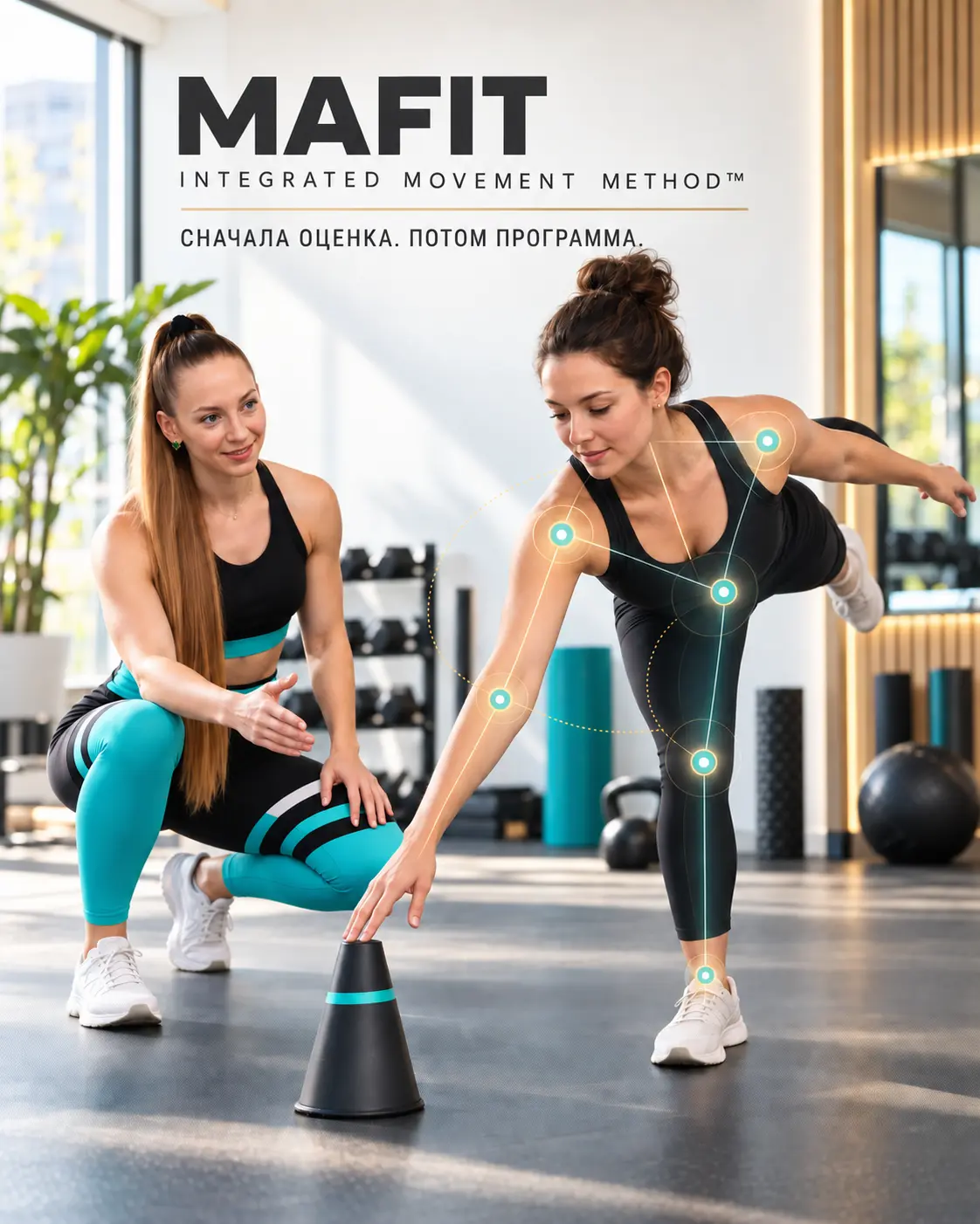 MAFIT Integrated Movement Method advertising banner: Assessment first, programme second — light edition