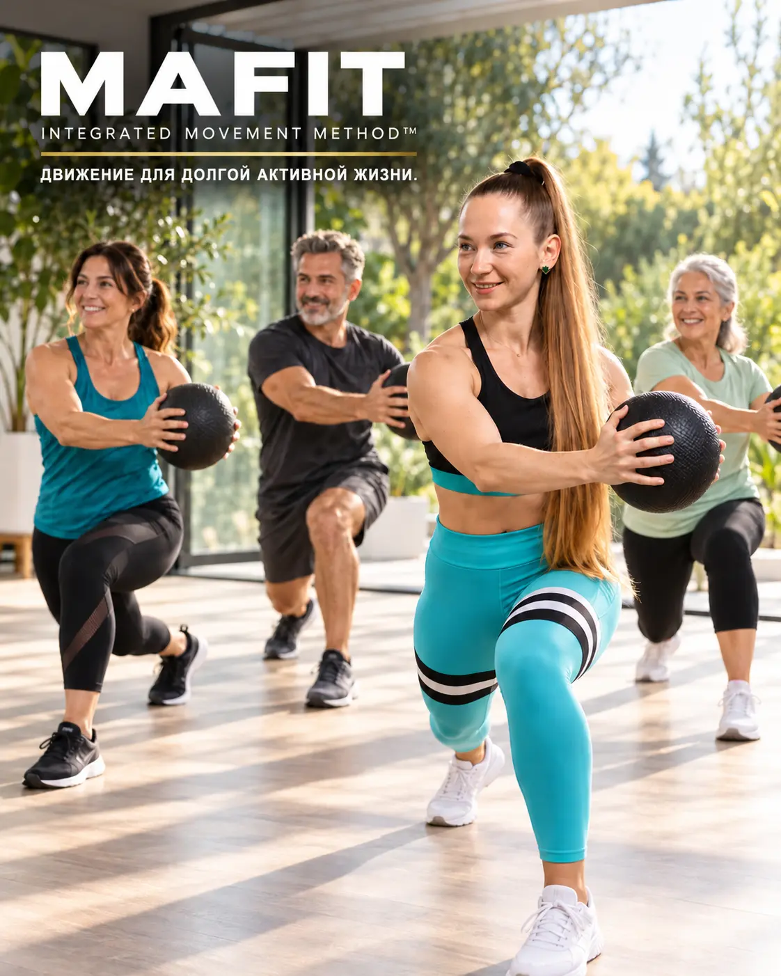 MAFIT Integrated Movement Method advertising banner: Movement for an active life — light edition