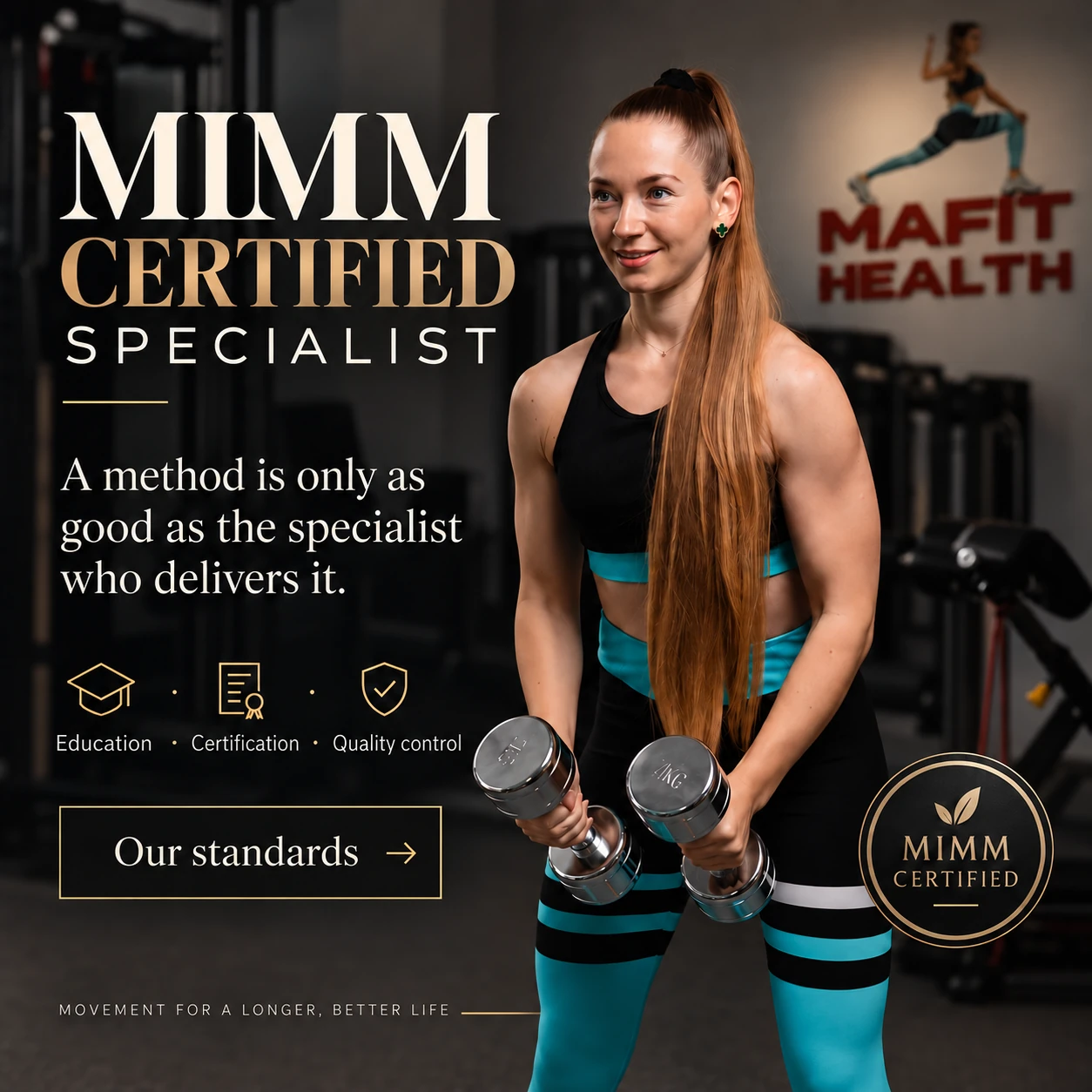 MAFIT Integrated Movement Method advertising banner: Certified Specialist — EN