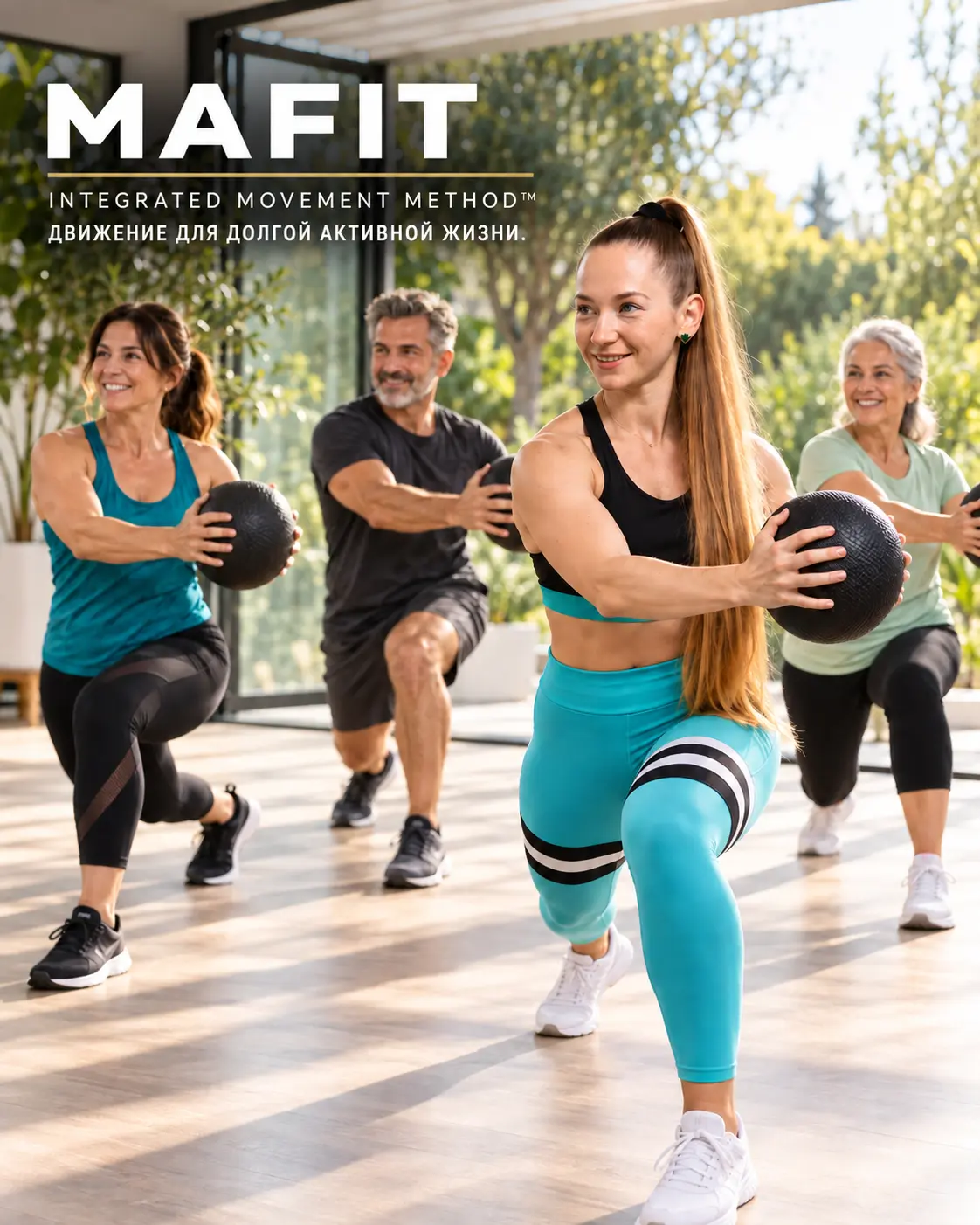 MAFIT Integrated Movement Method advertising banner: Movement for an active life — brand edition